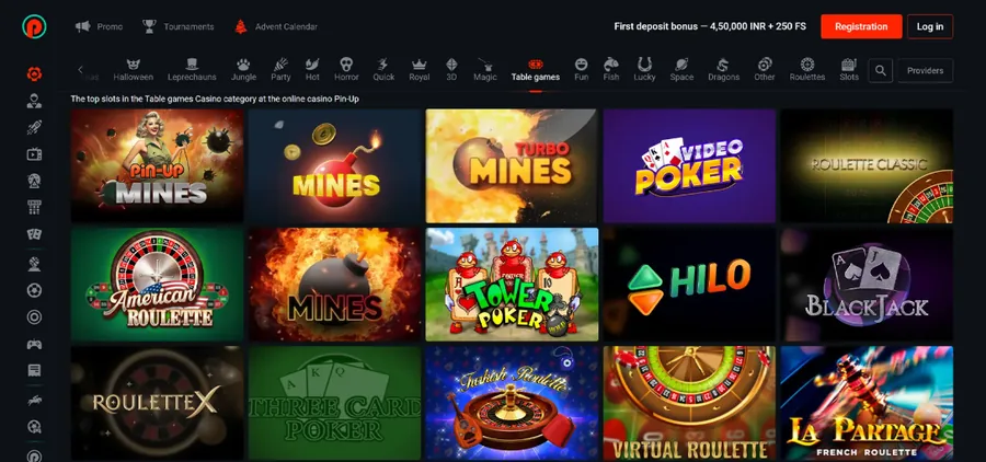 Pin-Up Casino table and card games Nigeria