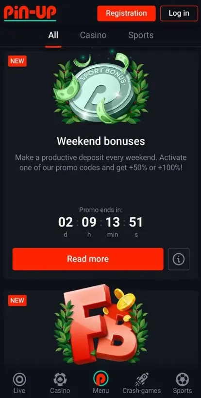 Pin-Up Casino Nigeria registration on mobile
